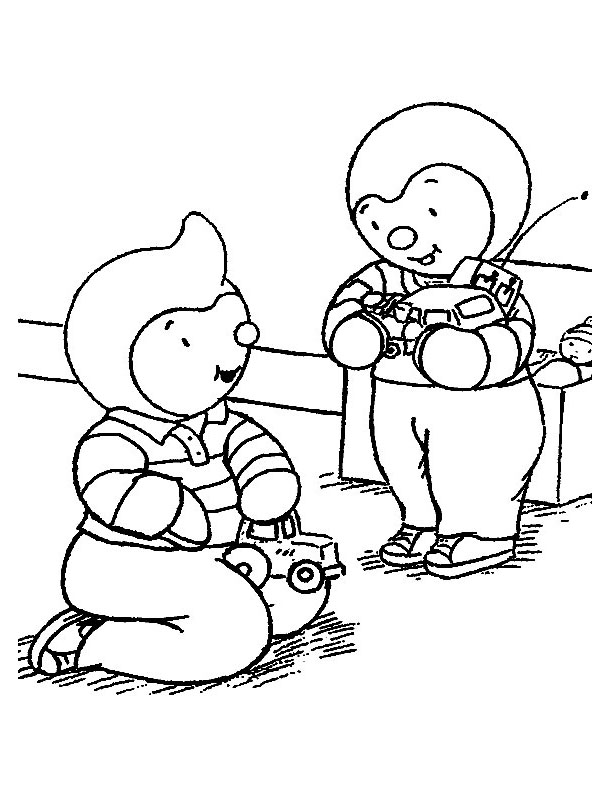 Coloring page: Tchoupi and Doudou (Cartoons) #34136 - Free Printable Coloring Pages