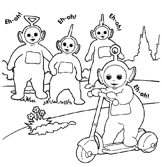 Coloring page: Teletubbies (Cartoons) #49681 - Free Printable Coloring Pages
