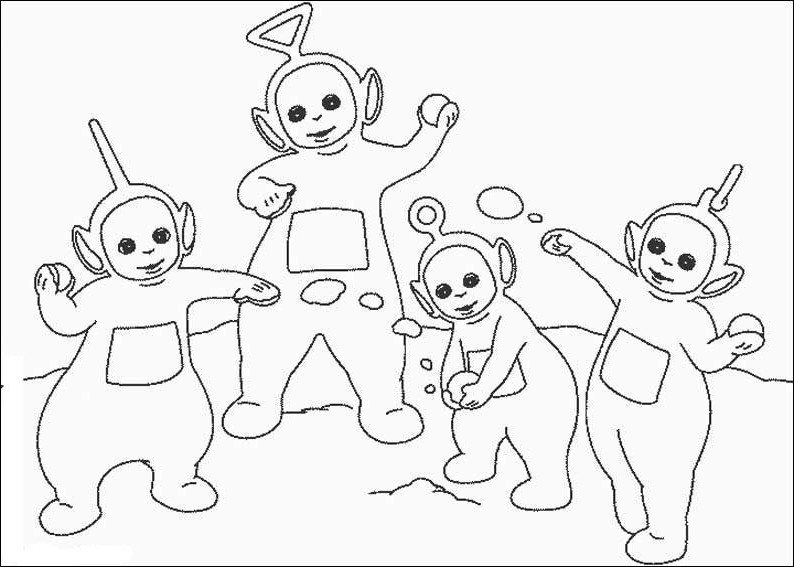 Coloring page: Teletubbies (Cartoons) #49684 - Free Printable Coloring Pages