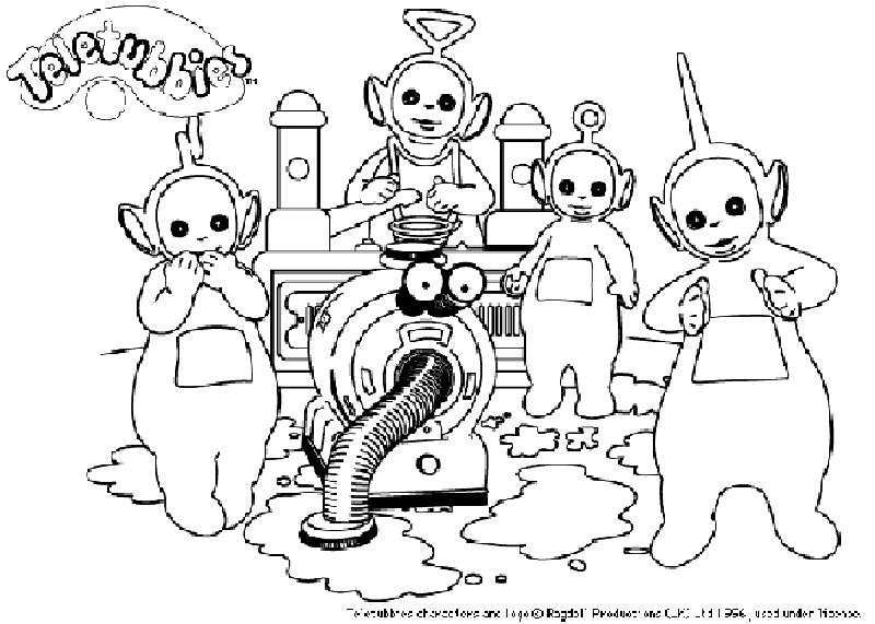 Coloring page: Teletubbies (Cartoons) #49700 - Free Printable Coloring Pages