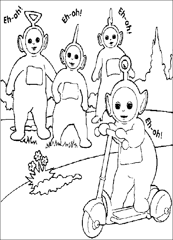 Coloring page: Teletubbies (Cartoons) #49752 - Free Printable Coloring Pages