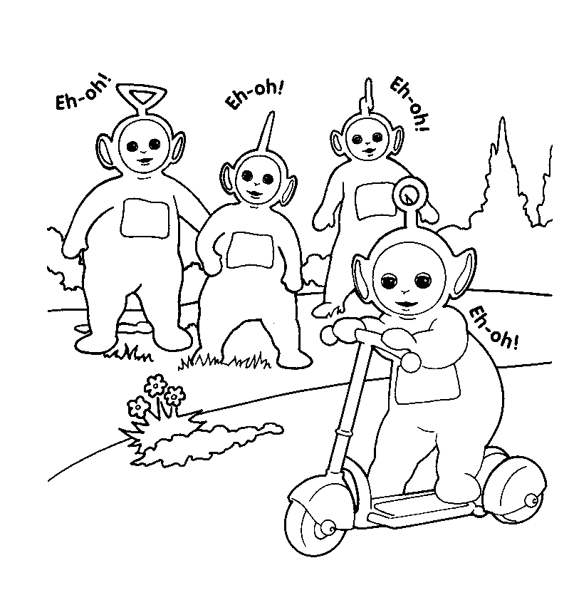 Coloring page: Teletubbies (Cartoons) #49770 - Free Printable Coloring Pages