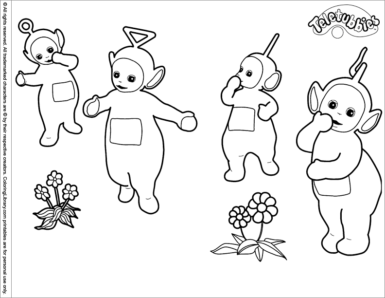 Coloring page: Teletubbies (Cartoons) #49775 - Free Printable Coloring Pages