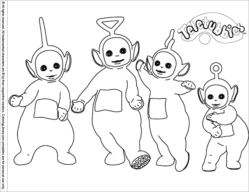 Coloring page: Teletubbies (Cartoons) #49810 - Free Printable Coloring Pages
