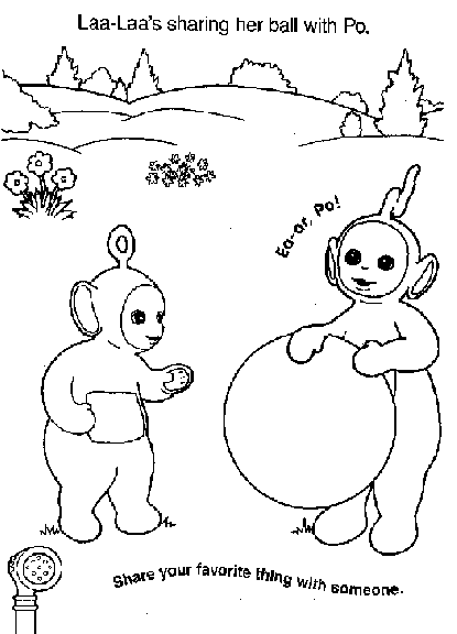 Coloring page: Teletubbies (Cartoons) #49873 - Free Printable Coloring Pages