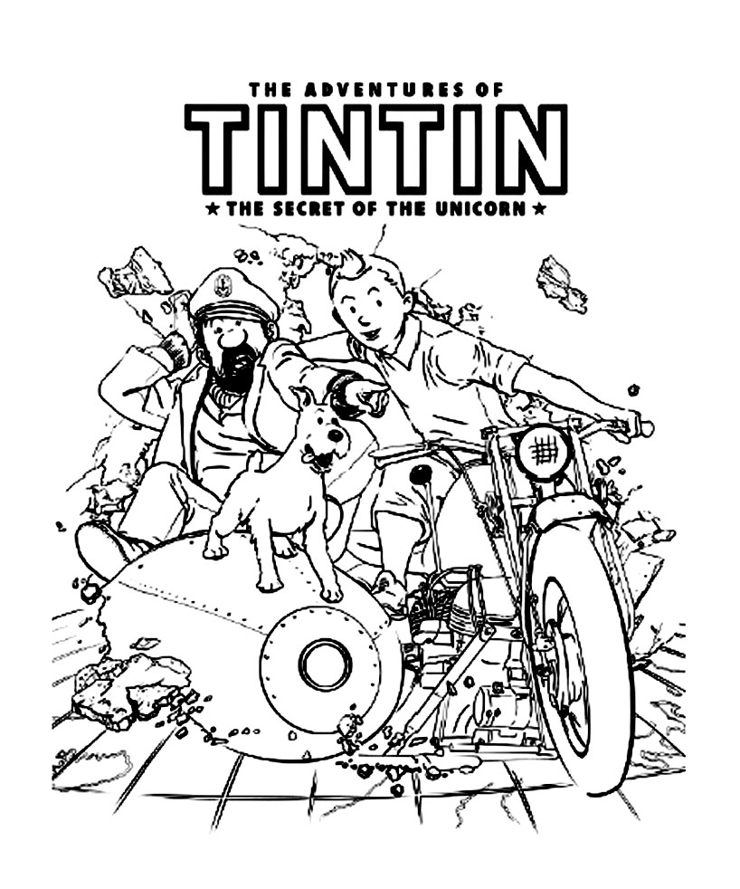 Coloring page: Tintin (Cartoons) #25715 - Free Printable Coloring Pages