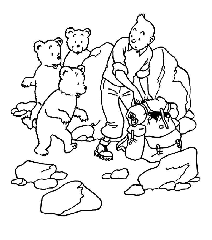 Coloring page: Tintin (Cartoons) #25724 - Free Printable Coloring Pages
