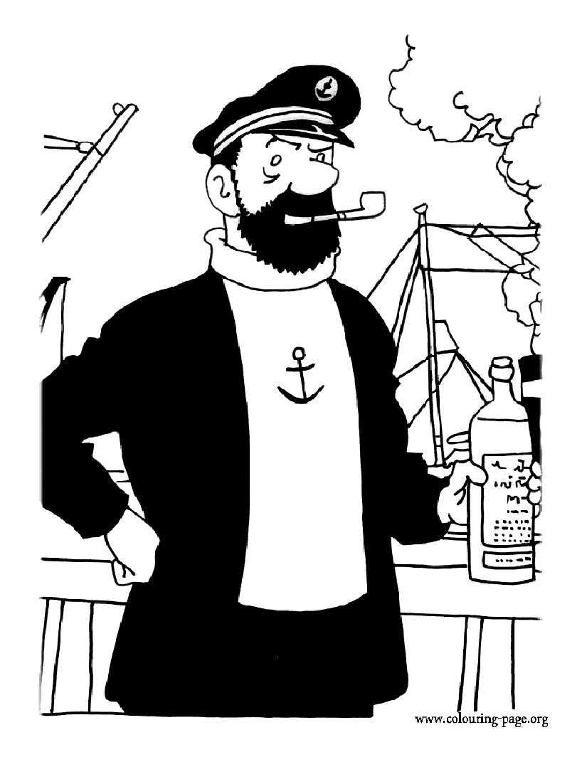 Coloring page: Tintin (Cartoons) #25733 - Free Printable Coloring Pages