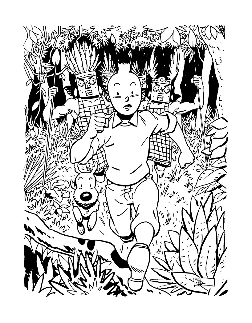 Coloring page: Tintin (Cartoons) #25780 - Free Printable Coloring Pages