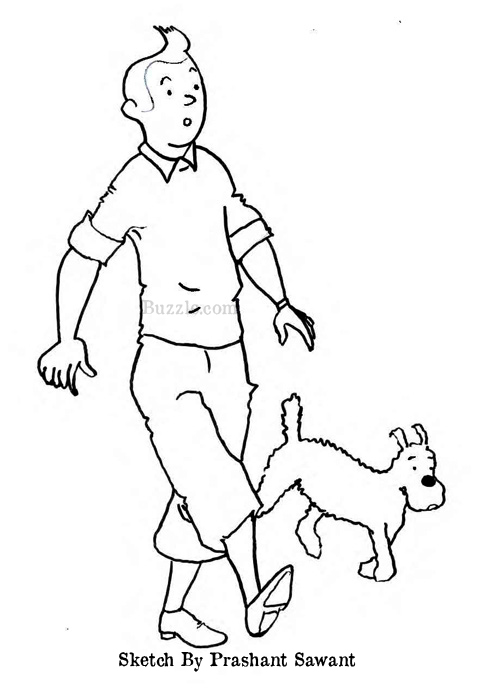 Coloring page: Tintin (Cartoons) #25781 - Free Printable Coloring Pages