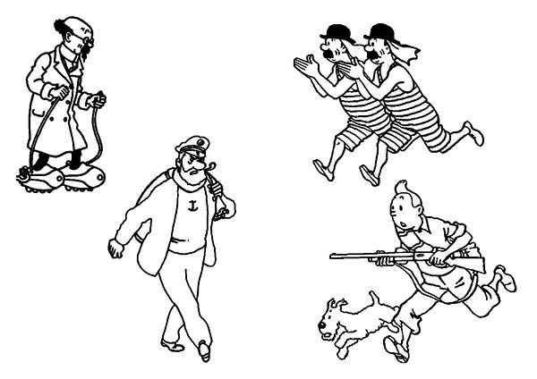 Coloring page: Tintin (Cartoons) #25882 - Free Printable Coloring Pages