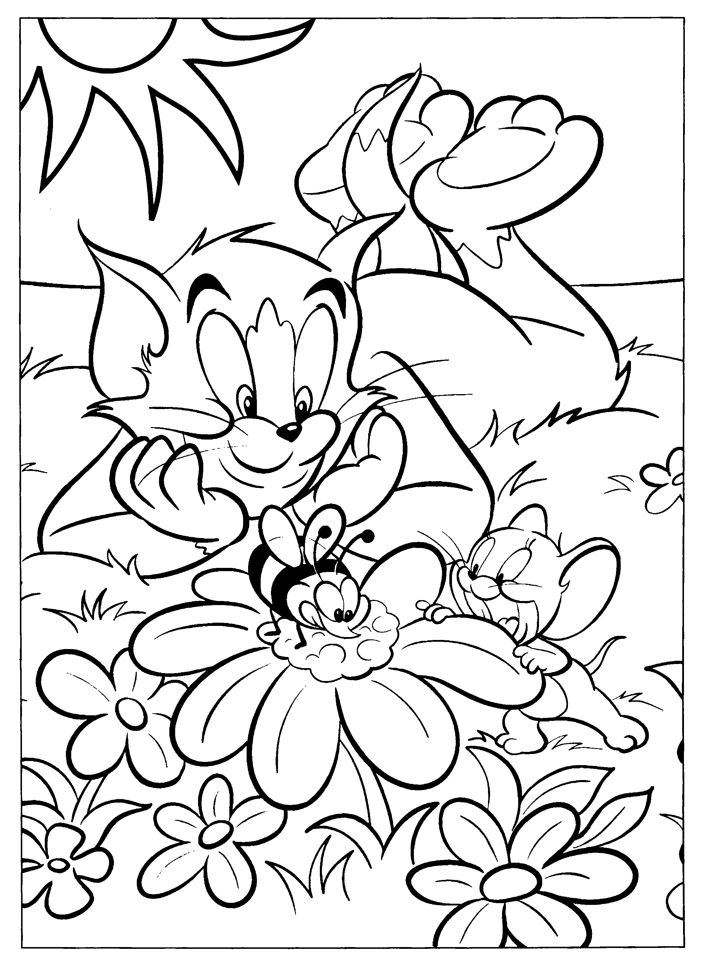 Coloring page: Tom and Jerry (Cartoons) #24172 - Free Printable Coloring Pages