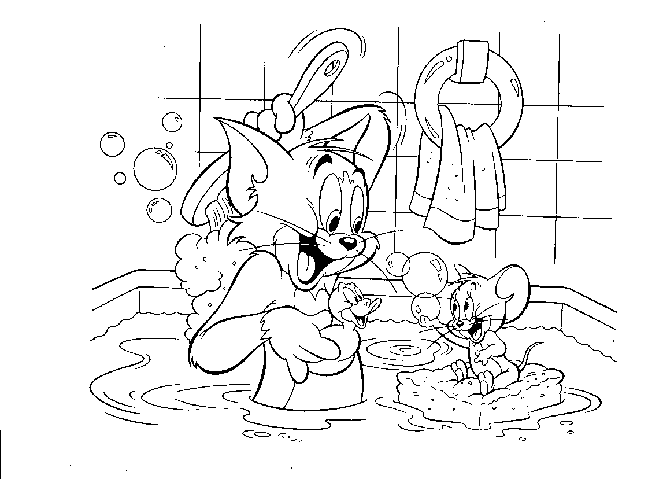 Coloring page: Tom and Jerry (Cartoons) #24182 - Free Printable Coloring Pages