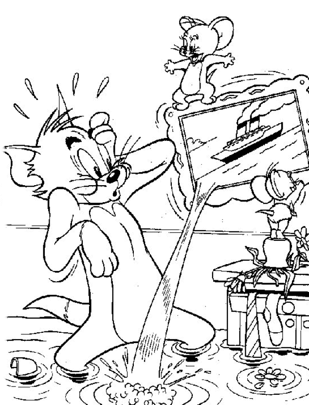 Coloring page: Tom and Jerry (Cartoons) #24191 - Free Printable Coloring Pages