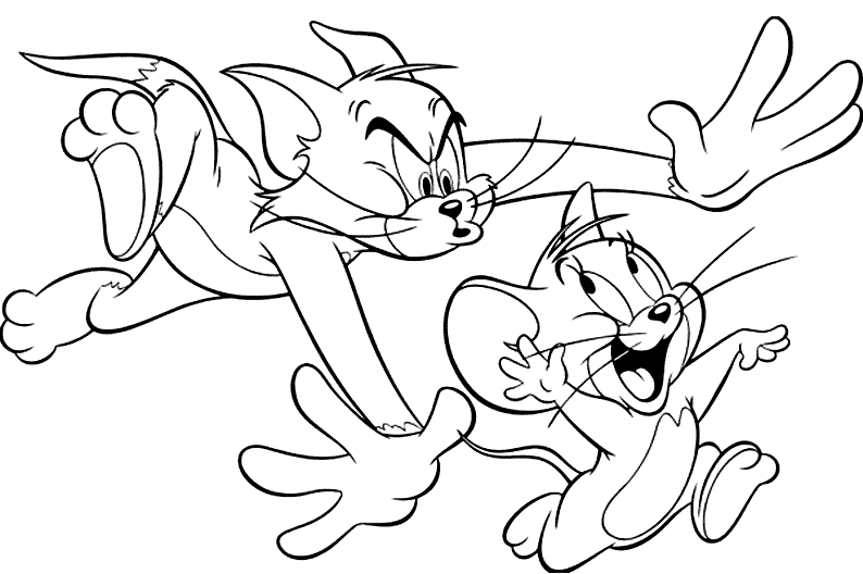Coloring page: Tom and Jerry (Cartoons) #24199 - Free Printable Coloring Pages