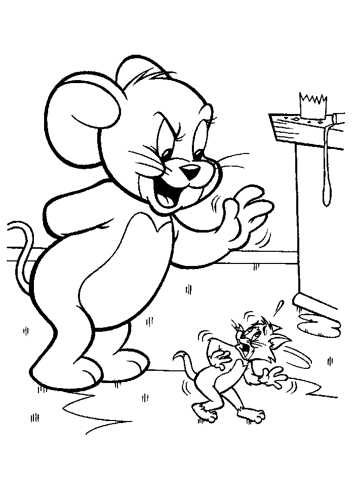 Coloring page: Tom and Jerry (Cartoons) #24203 - Free Printable Coloring Pages