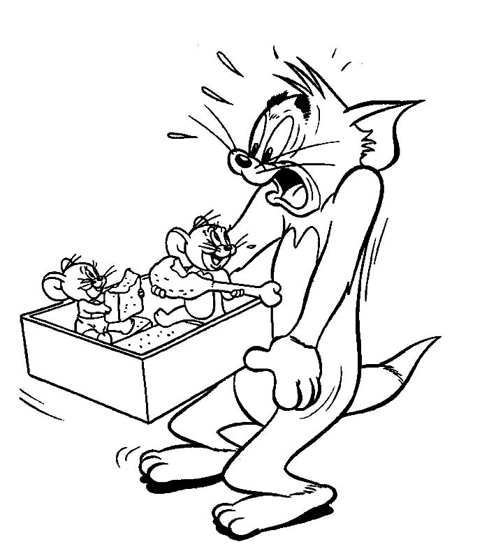 Coloring page: Tom and Jerry (Cartoons) #24204 - Free Printable Coloring Pages