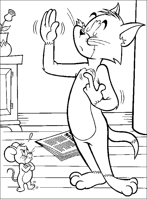 Coloring page: Tom and Jerry (Cartoons) #24208 - Free Printable Coloring Pages