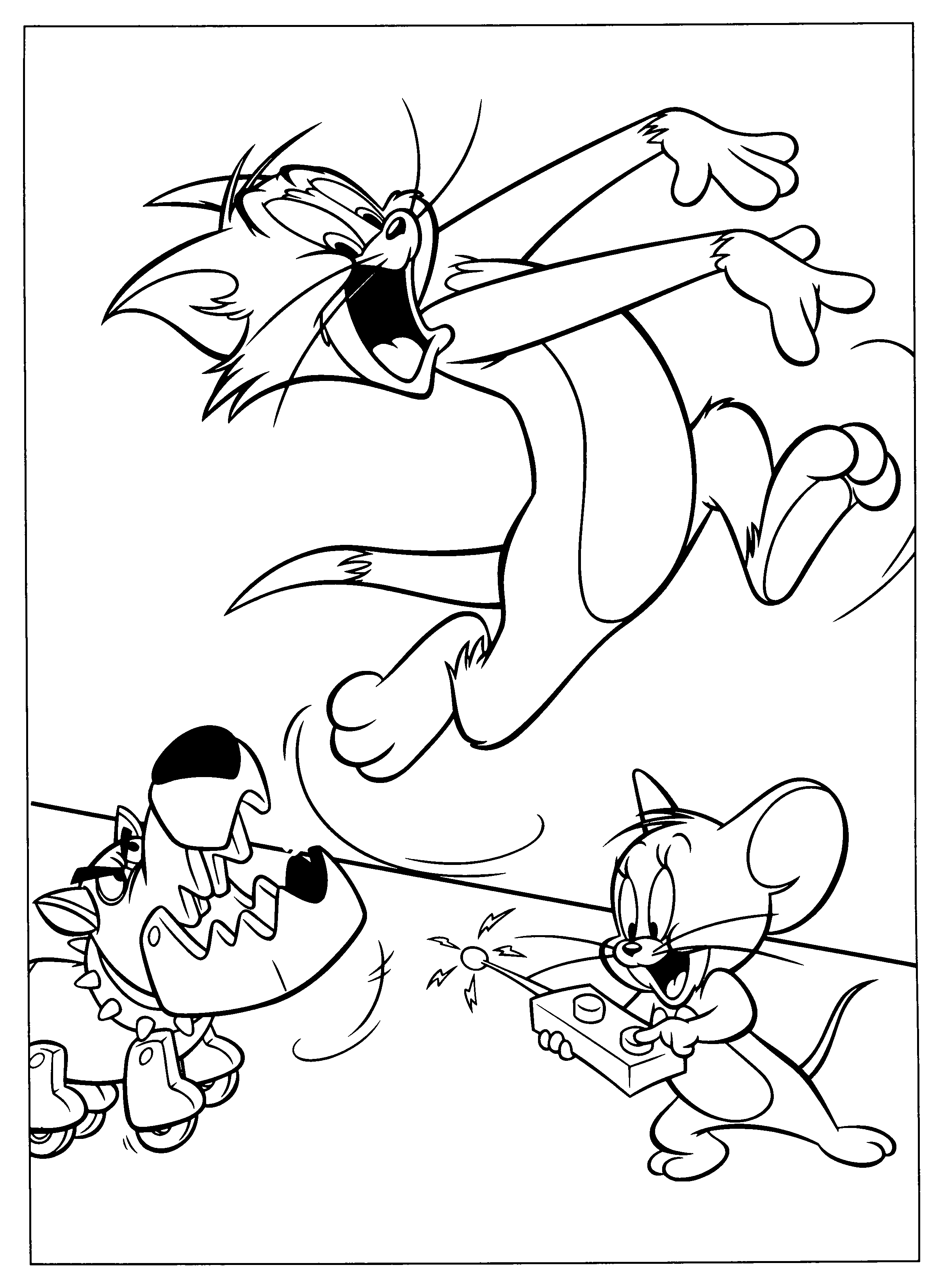 Drawing Tom and Jerry #24211 (Cartoons) – Printable coloring pages