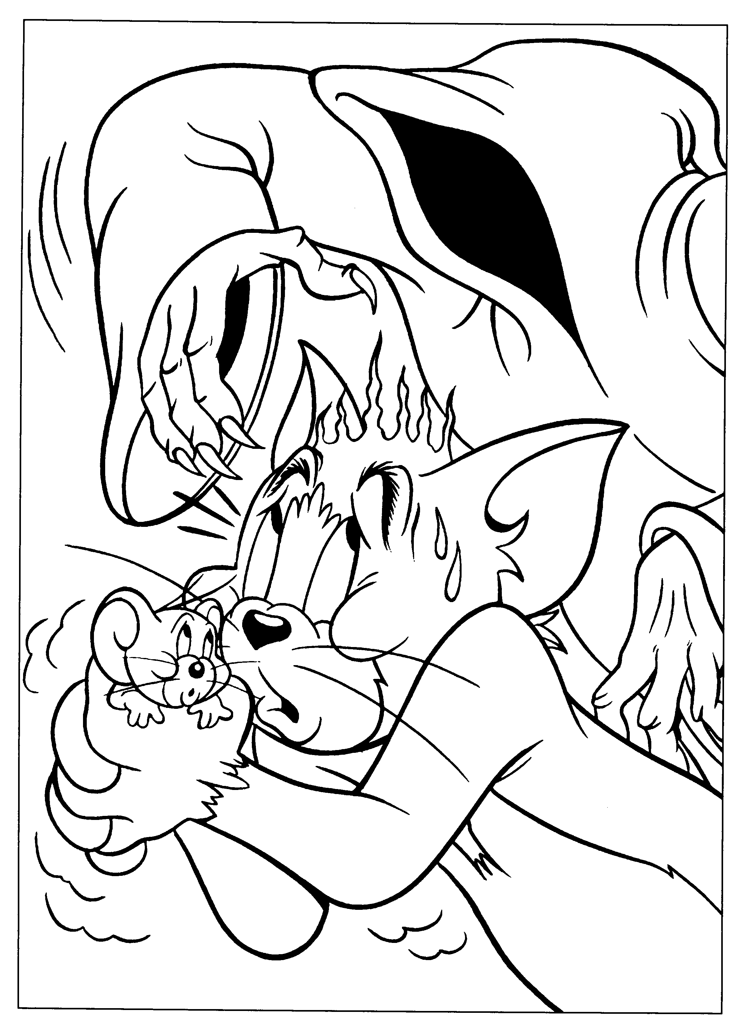 Coloring page: Tom and Jerry (Cartoons) #24214 - Free Printable Coloring Pages