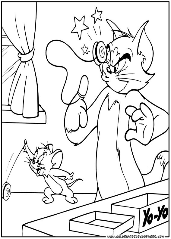 Coloring page: Tom and Jerry (Cartoons) #24222 - Free Printable Coloring Pages