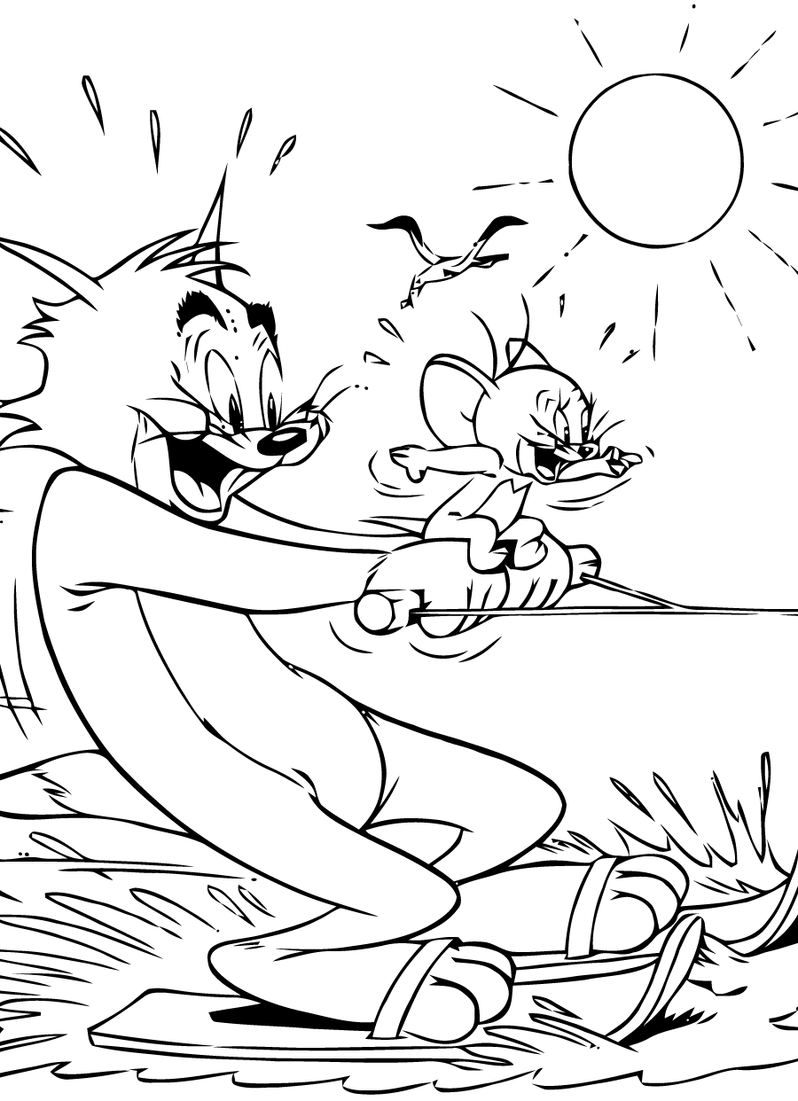 Coloring page: Tom and Jerry (Cartoons) #24227 - Free Printable Coloring Pages