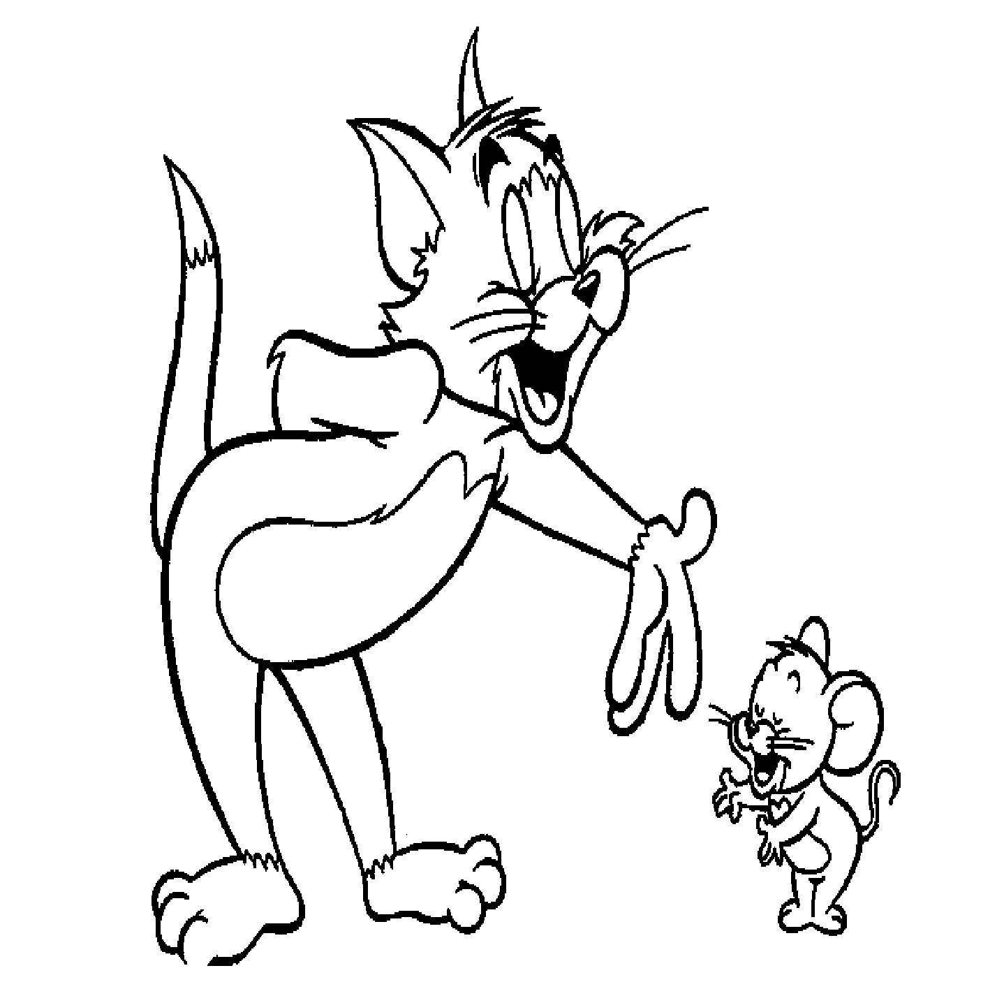 Drawing Tom and Jerry #24230 (Cartoons) – Printable coloring pages
