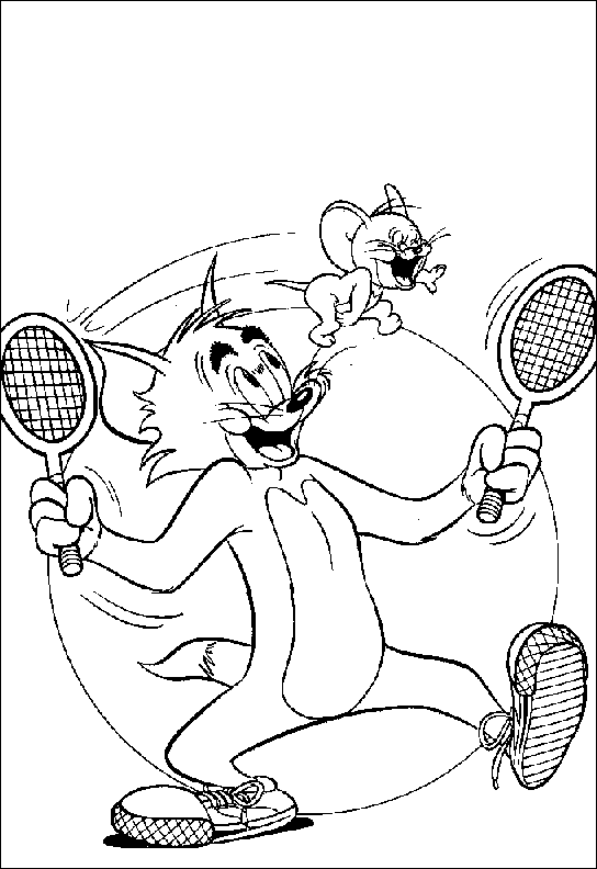 Coloring page: Tom and Jerry (Cartoons) #24231 - Free Printable Coloring Pages