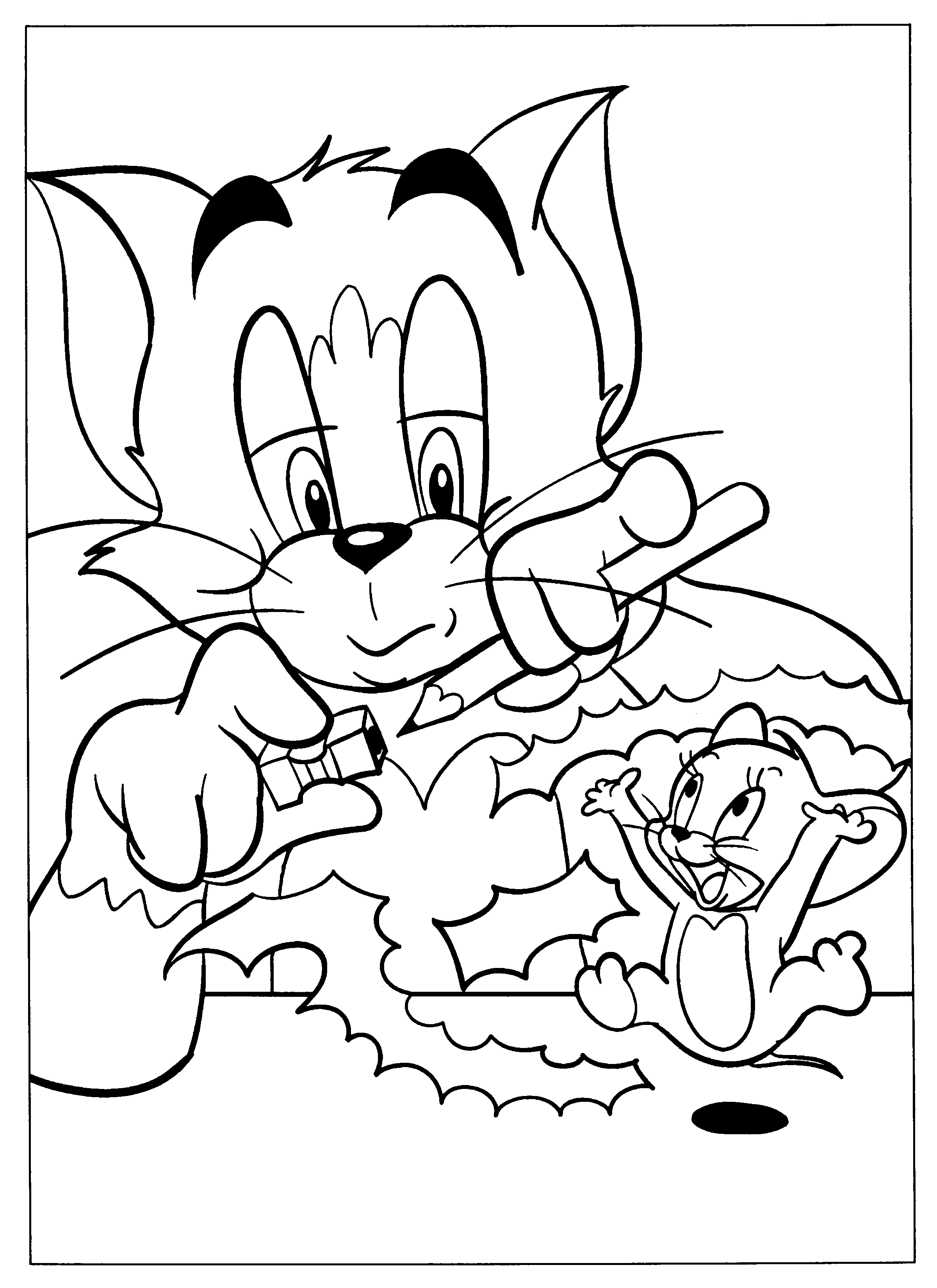 Coloring page: Tom and Jerry (Cartoons) #24237 - Free Printable Coloring Pages