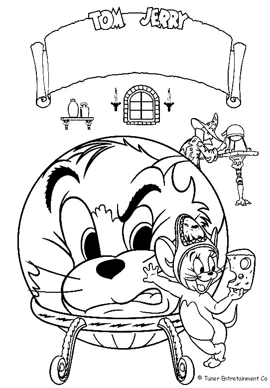 Coloring page: Tom and Jerry (Cartoons) #24253 - Free Printable Coloring Pages