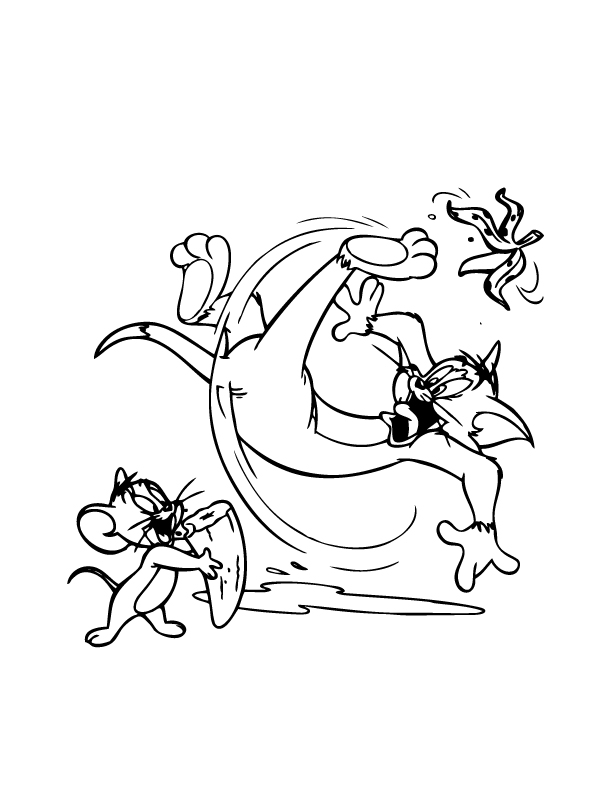 Drawing Tom and Jerry #24255 (Cartoons) – Printable coloring pages
