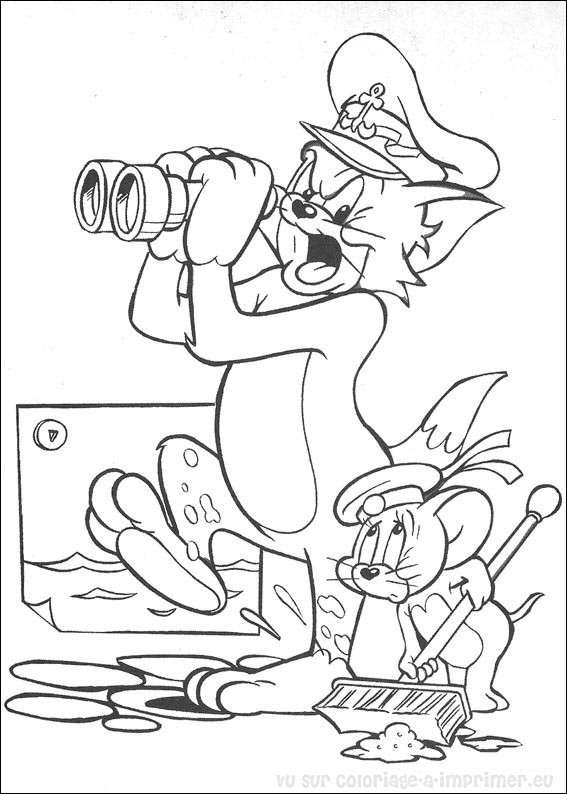 Coloring page: Tom and Jerry (Cartoons) #24257 - Free Printable Coloring Pages