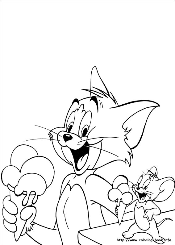 Coloring page: Tom and Jerry (Cartoons) #24263 - Free Printable Coloring Pages
