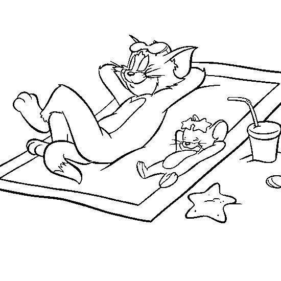 Coloring page: Tom and Jerry (Cartoons) #24271 - Free Printable Coloring Pages