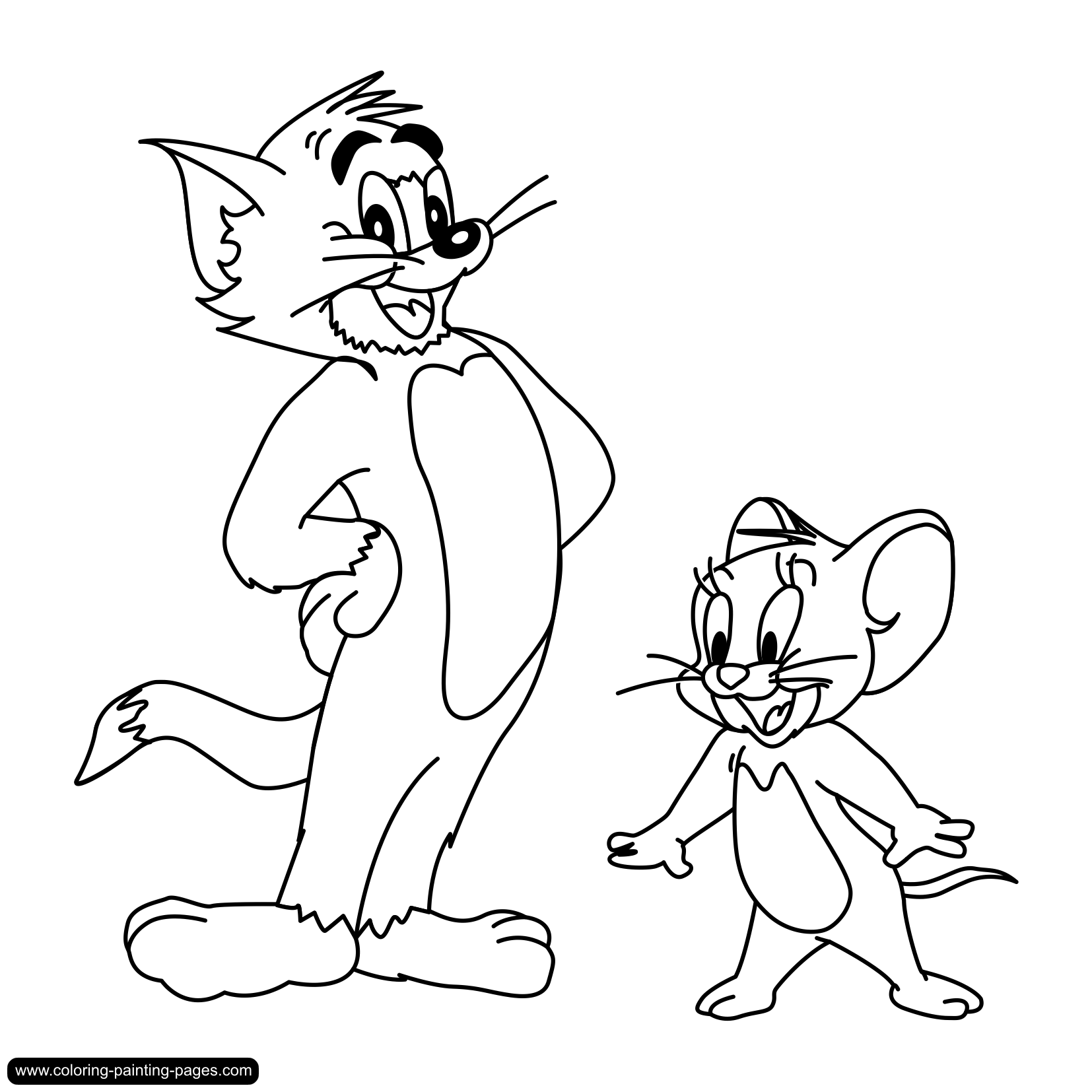 Drawing Tom and Jerry #24273 (Cartoons) – Printable coloring pages