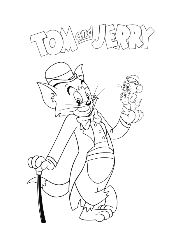Coloring page: Tom and Jerry (Cartoons) #24276 - Free Printable Coloring Pages