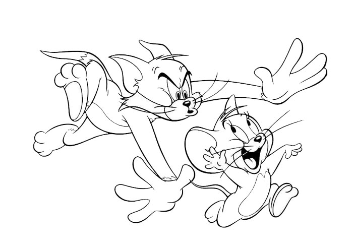 Drawing Tom and Jerry #24278 (Cartoons) – Printable coloring pages