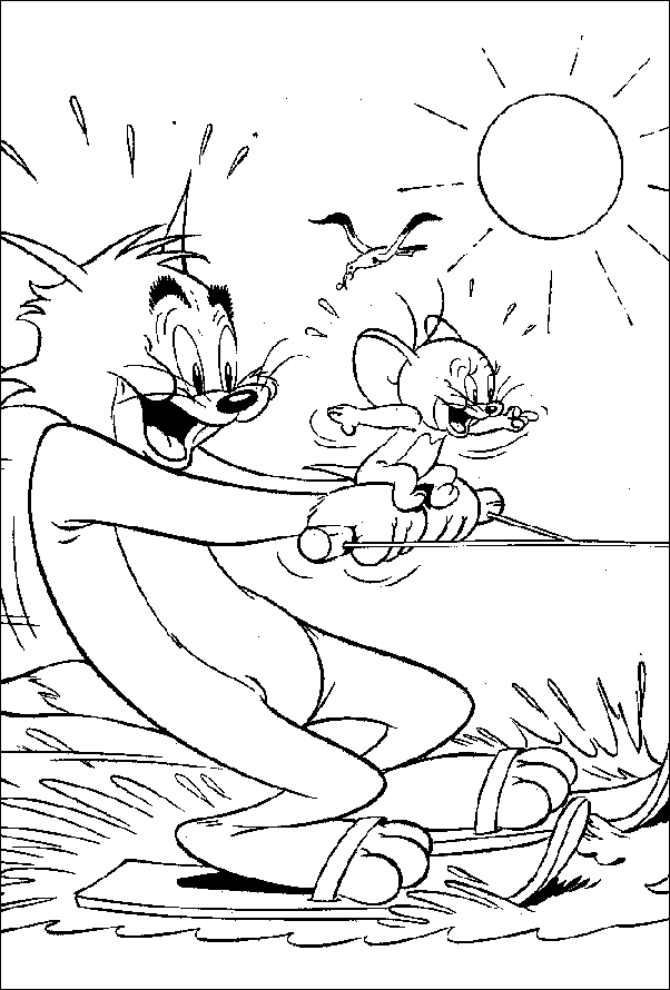 Coloring page: Tom and Jerry (Cartoons) #24288 - Free Printable Coloring Pages