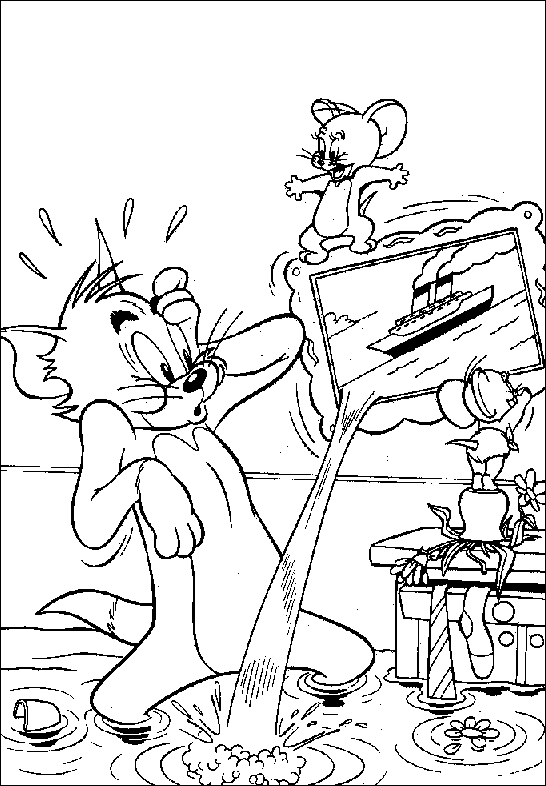 Coloring page: Tom and Jerry (Cartoons) #24296 - Free Printable Coloring Pages
