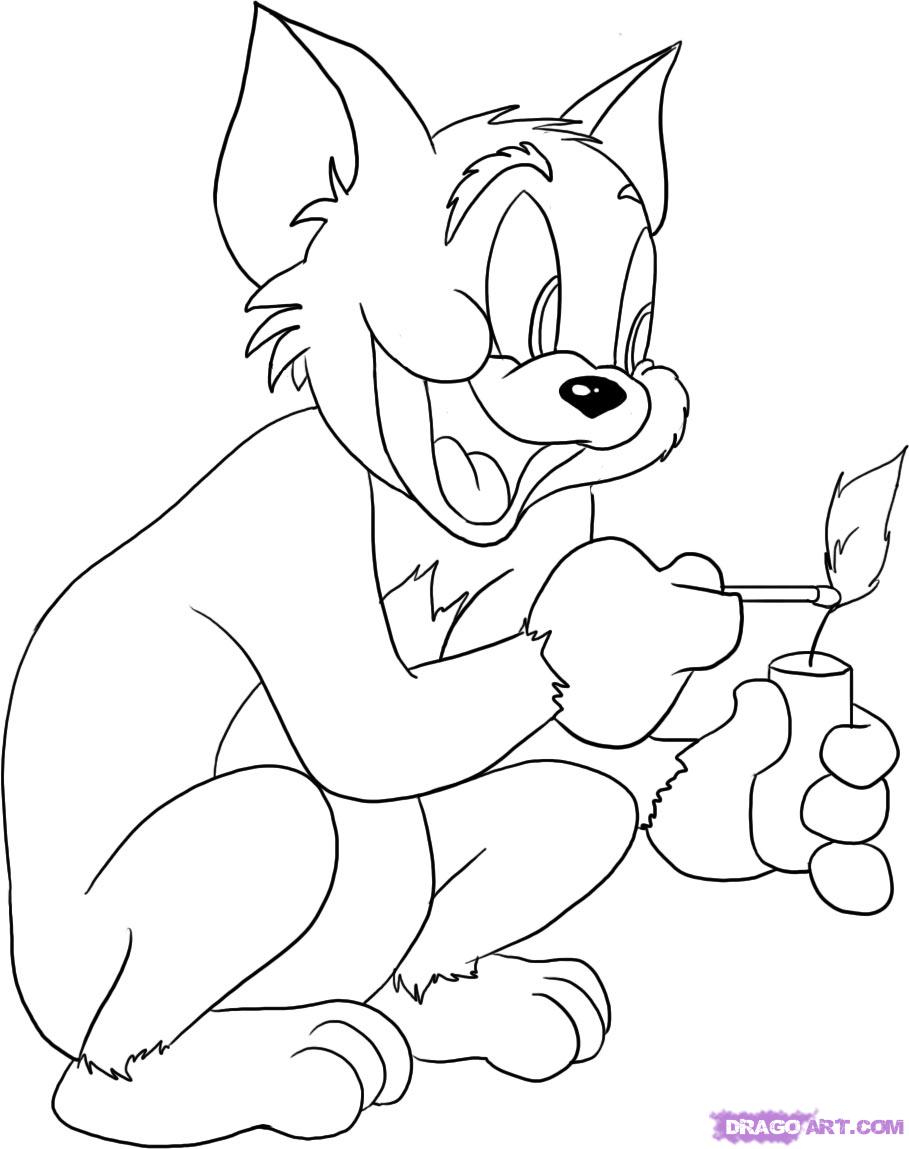 Coloring page: Tom and Jerry (Cartoons) #24311 - Free Printable Coloring Pages