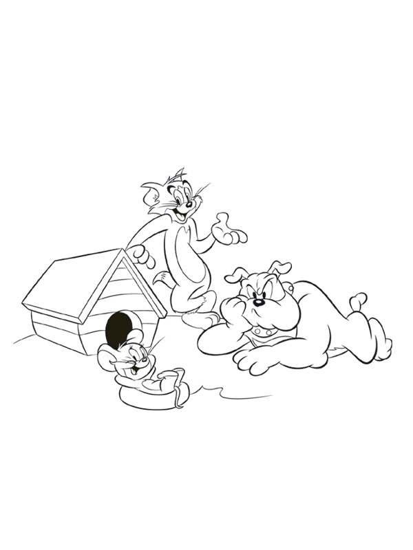 Coloring page: Tom and Jerry (Cartoons) #24315 - Free Printable Coloring Pages