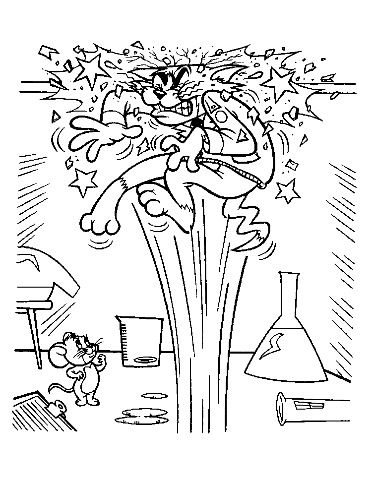 Coloring page: Tom and Jerry (Cartoons) #24323 - Free Printable Coloring Pages