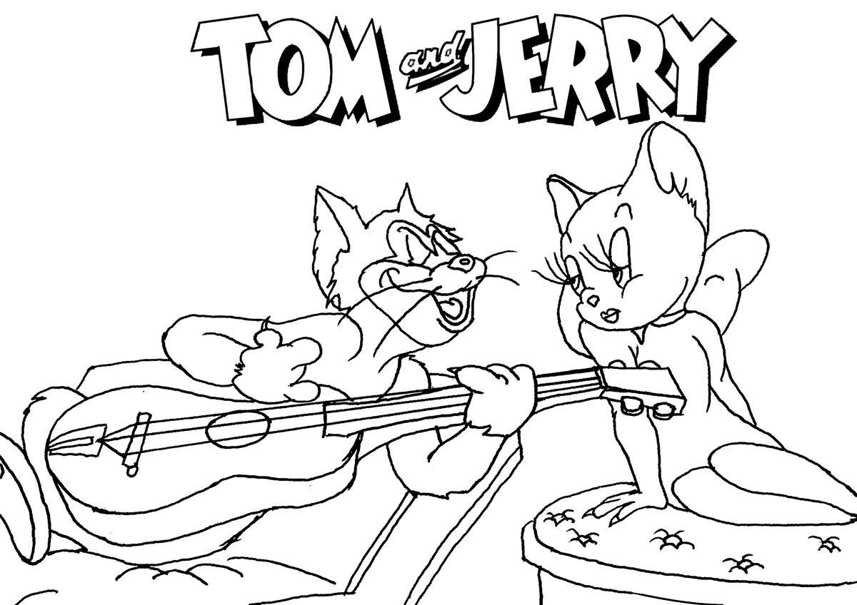 Coloring page: Tom and Jerry (Cartoons) #24327 - Free Printable Coloring Pages