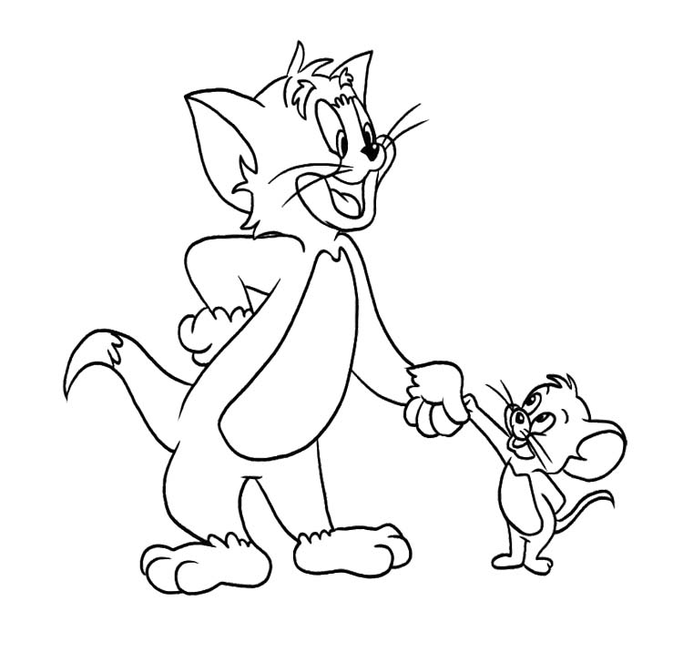 Coloring page: Tom and Jerry (Cartoons) #24340 - Free Printable Coloring Pages