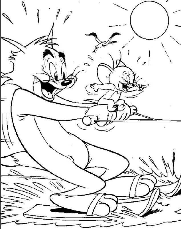 Coloring page: Tom and Jerry (Cartoons) #24357 - Free Printable Coloring Pages
