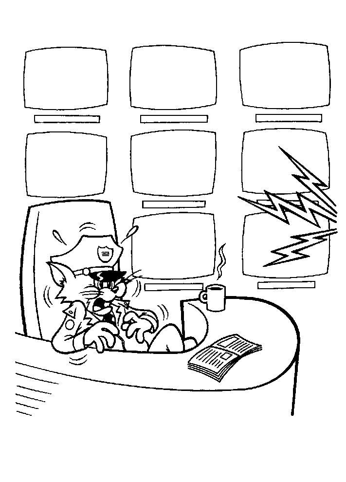 Coloring page: Tom and Jerry (Cartoons) #24362 - Free Printable Coloring Pages