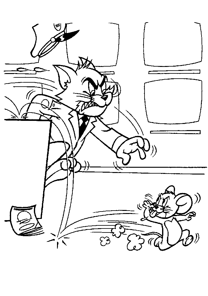 Coloring page: Tom and Jerry (Cartoons) #24365 - Free Printable Coloring Pages