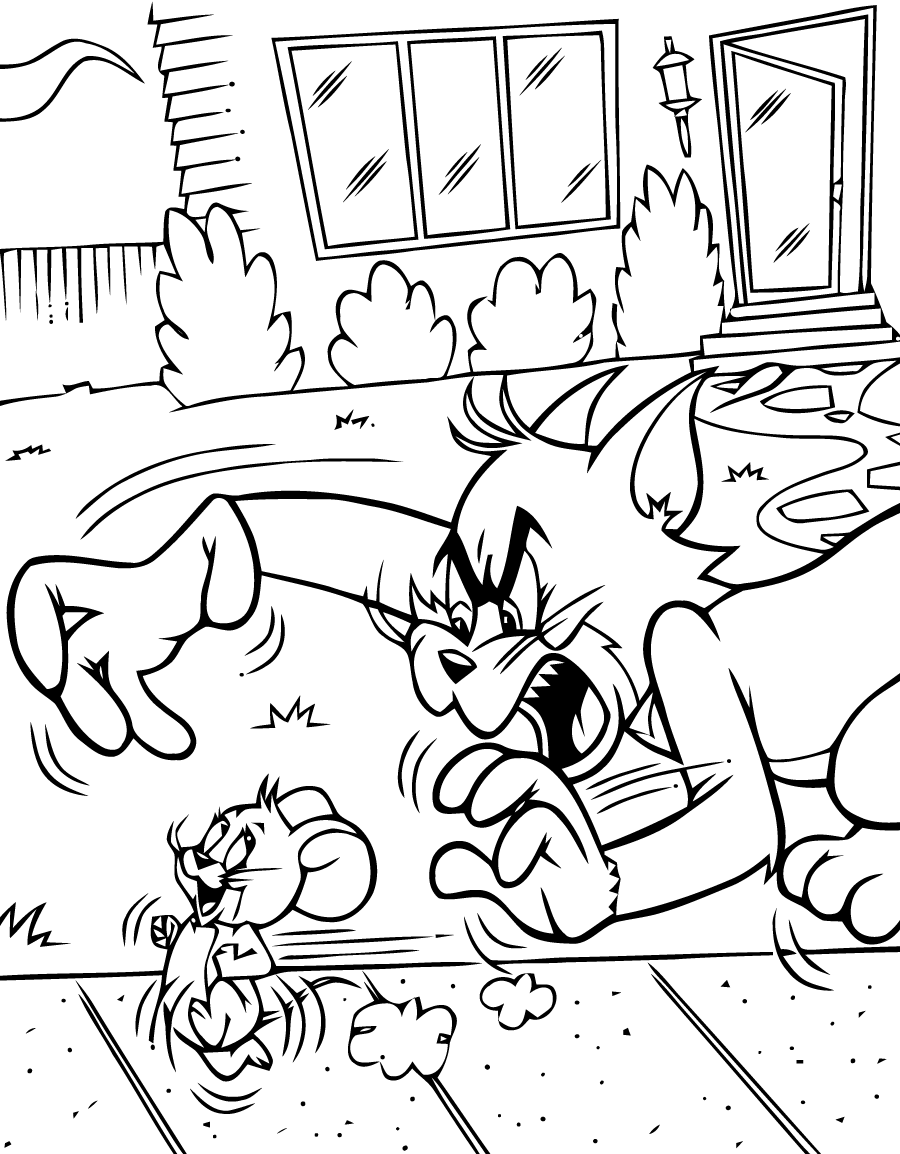 Coloring page: Tom and Jerry (Cartoons) #24367 - Free Printable Coloring Pages