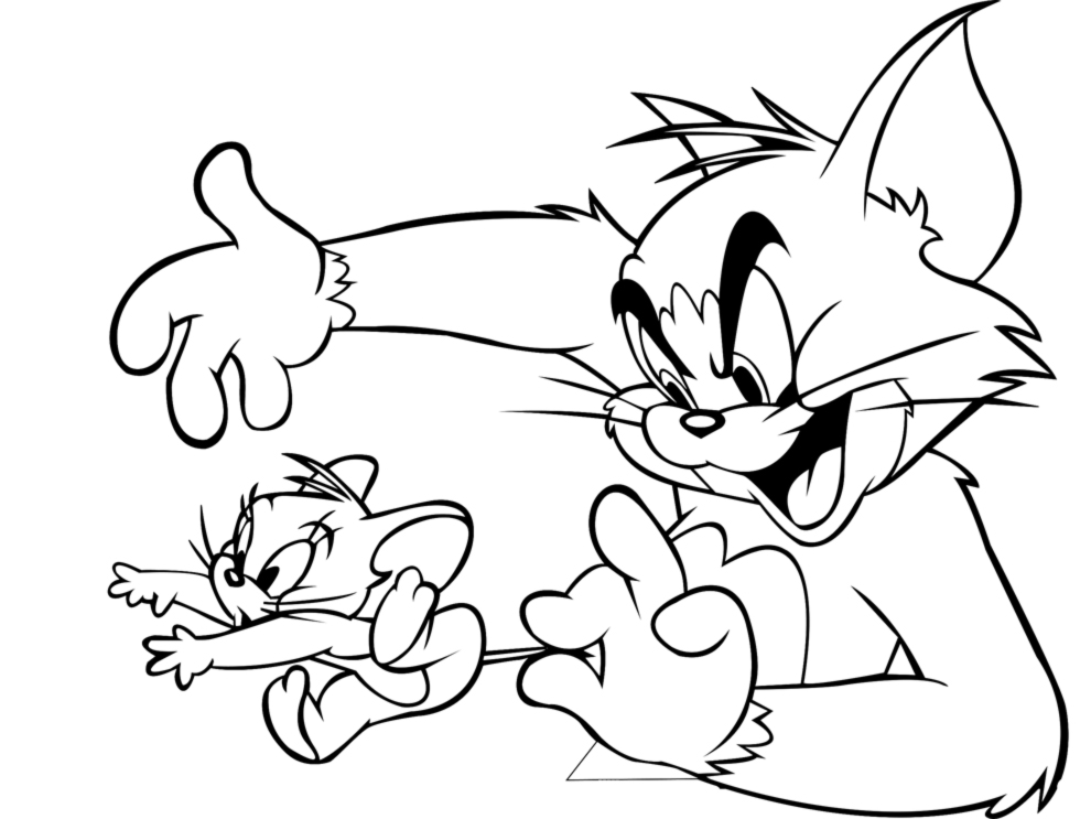 Coloring page: Tom and Jerry (Cartoons) #24369 - Free Printable Coloring Pages