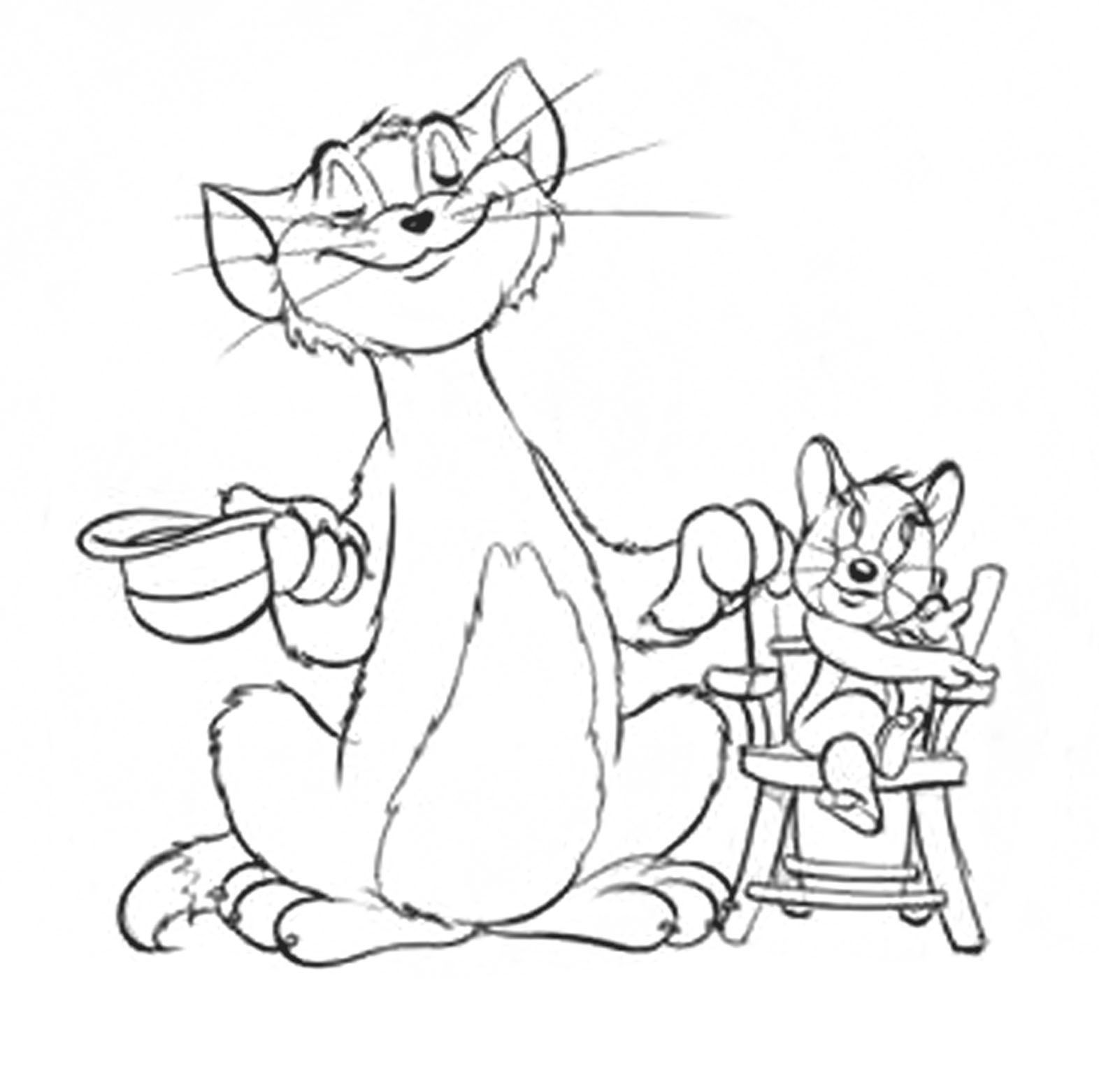 Drawing Tom and Jerry #24371 (Cartoons) – Printable coloring pages